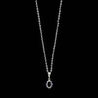 14K White Gold Estate Tanzanite Pendant Necklace
