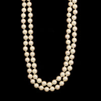 Raymond Yard Platinum Estate Art Deco Emerald, Diamond and Pearl Necklace