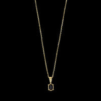 14K Yellow Gold Estate Sapphire Pendant Necklace