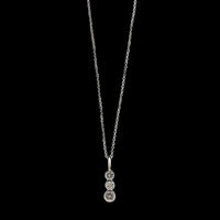 14K White Gold Estate Diamond Drop Pendant Necklace