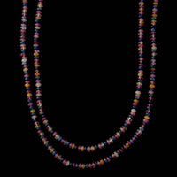 14K Yellow Gold Estate Muticolored Sapphire Bead Necklace and Bracelet
