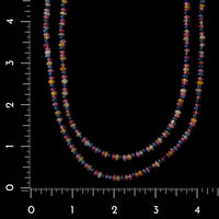 14K Yellow Gold Estate Muticolored Sapphire Bead Necklace and Bracelet