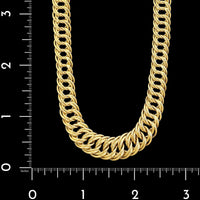 14K Yellow Gold Estate Graduated Link Necklace