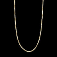 14K Yellow Gold Estate Diamond Tennis Necklace