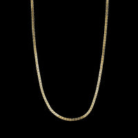 14K Yellow Gold Estate Diamond Tennis Necklace