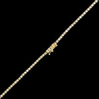 14K Yellow Gold Estate Diamond Tennis Necklace