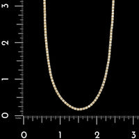 14K Yellow Gold Estate Diamond Tennis Necklace