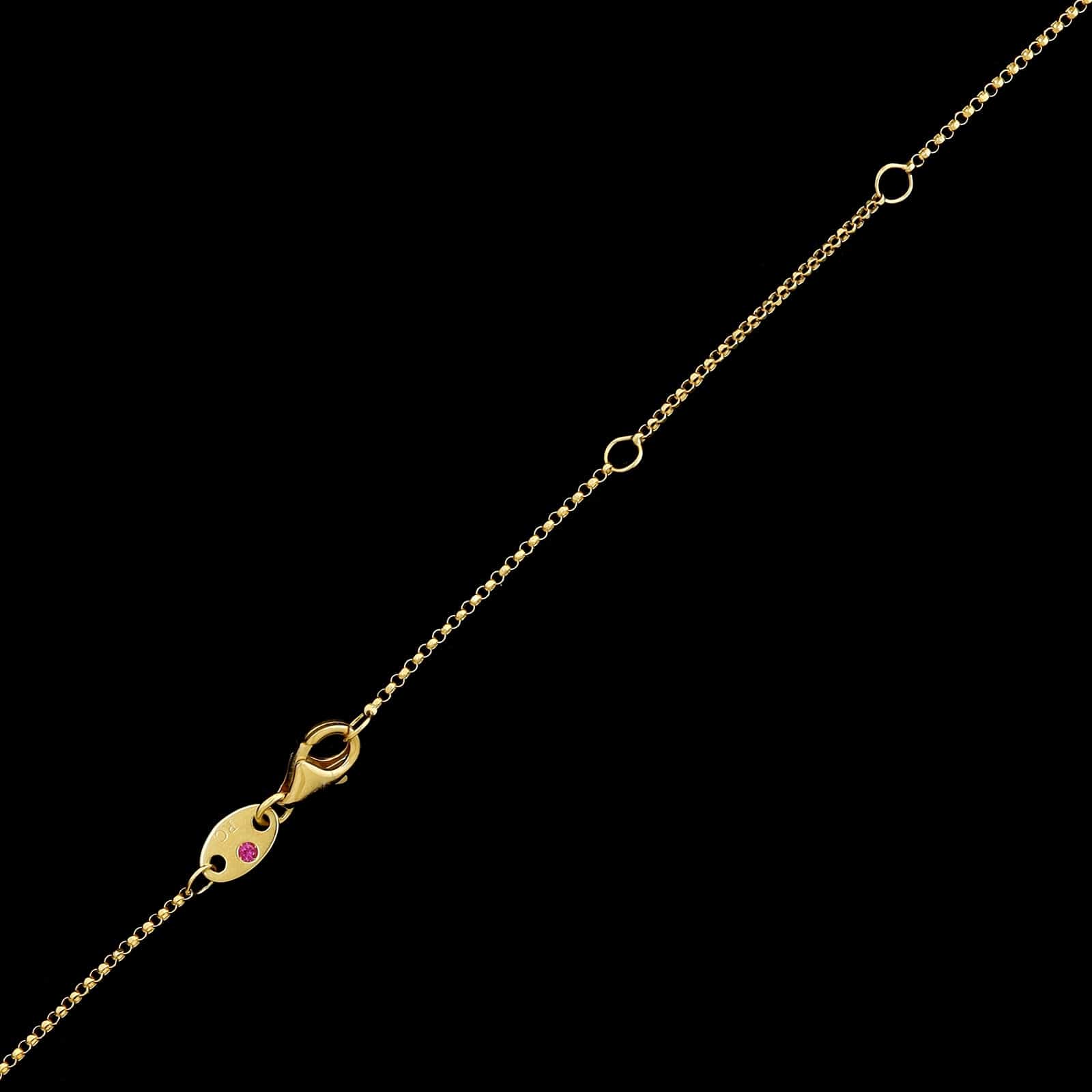 Roberto Coin 18K Yellow Gold Estate Diamond Princess Flower Pendant Necklace