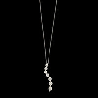 14K White Gold Estate Diamond Pendant Necklace