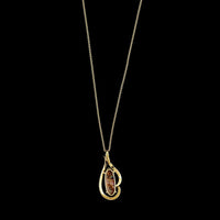 14K Yellow Gold Estate Opal Pendant Necklace