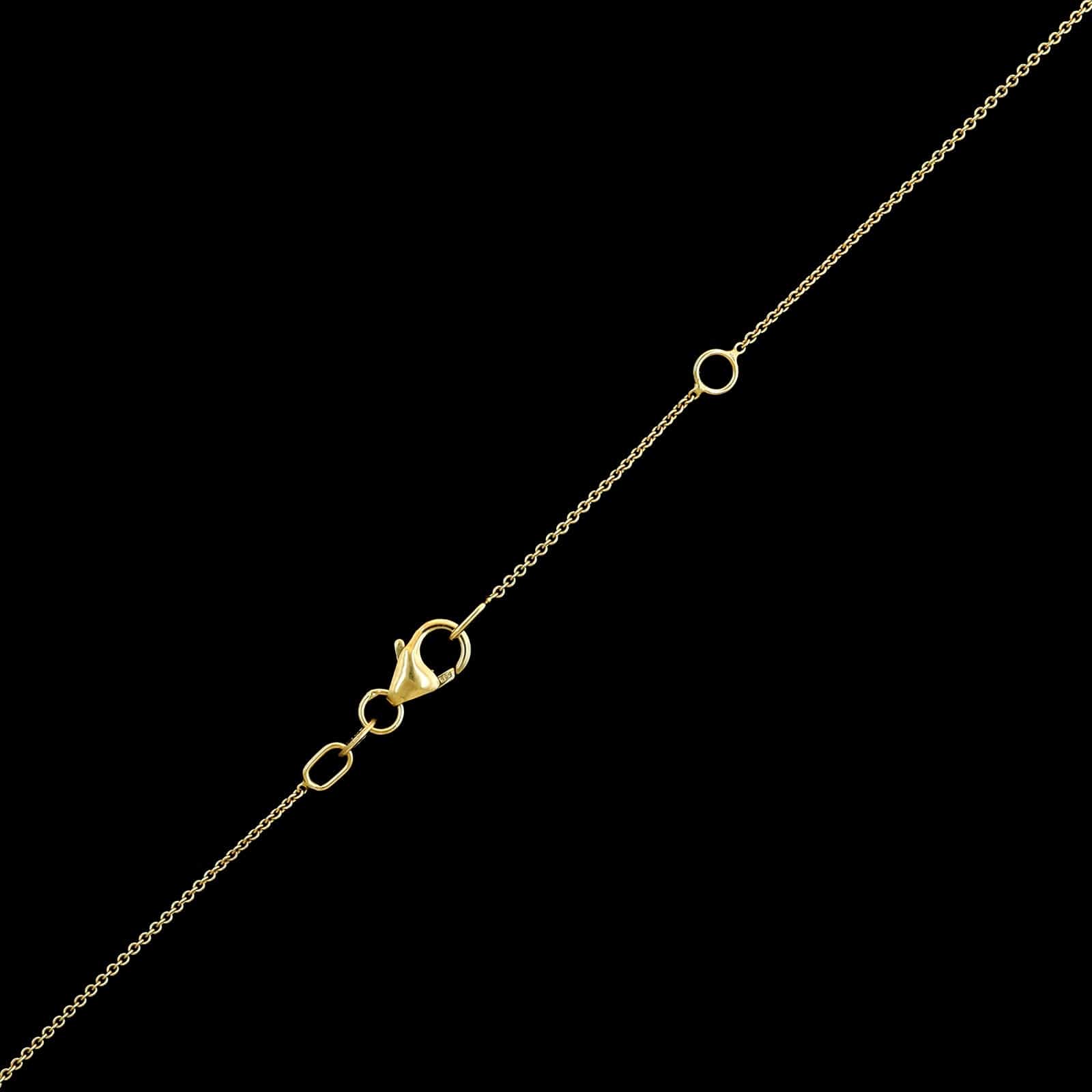 14K Yellow Gold Estate Opal Pendant Necklace