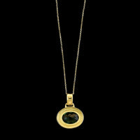 18K Yellow Gold Estate Presiolite Pendant Necklace