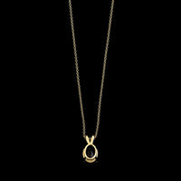 14K Yellow Gold Estate Amethyst Pendant Necklace