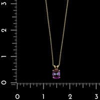 14K Yellow Gold Estate Amethyst Pendant Necklace