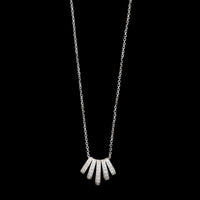 18K White Gold Estate Diamond Pendant Necklace