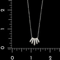 18K White Gold Estate Diamond Pendant Necklace