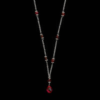 14K White Gold Estate Pink Tourmaline Necklace