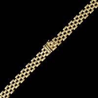 14K Yellow Gold Estate Graduated Panther Link Necklace