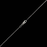 14K White Gold Estate Diamond Solitaire Pendant Necklace