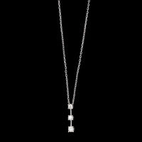14K White Gold Estate Diamond Pendant Necklace