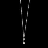 14K White Gold Estate Diamond Pendant Necklace