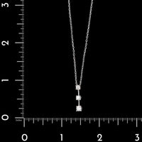 14K White Gold Estate Diamond Pendant Necklace