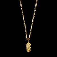 21K Yellow Gold Estate Singapore Merlion Pendant Necklace