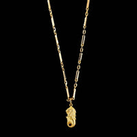 21K Yellow Gold Estate Singapore Merlion Pendant Necklace