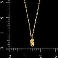 21K Yellow Gold Estate Singapore Merlion Pendant Necklace