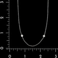 14K White Gold Estate Diamond by the Inch Necklace