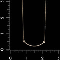 Tiffany & Co. 18K Rose Gold Estate Diamond Smile Necklace