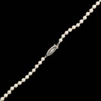 14K White Gold Estate Cultured Pearl Graduated Necklace