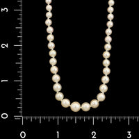 14K White Gold Estate Cultured Pearl Graduated Necklace