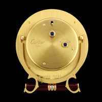 Cartier Les Must de Cartier Paris Enamel Gold Plated Estate Travel Clock