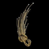 14K Two-tone Gold Estate Diamond Spray Pin