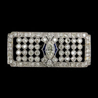 Art Deco Platinum Estate Diamond Pin