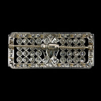 Art Deco Platinum Estate Diamond Pin
