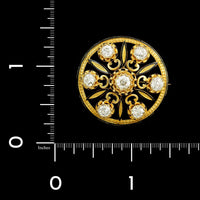 Antique 18K Yellow Gold Estate Diamond Pin