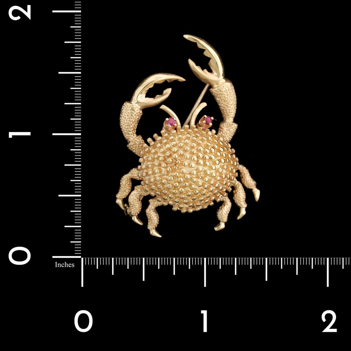 Carl D. Lindstrom 14K Yellow Gold Estate Crab Pin