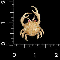 Carl D. Lindstrom 14K Yellow Gold Estate Crab Pin