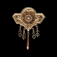 Vintage Victorian 10K Yellow Gold Estate Pin