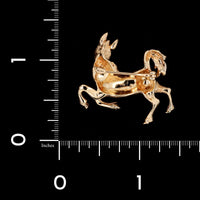 14K Yellow Gold Estate Donkey Pin