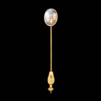 Antique 14K Two-tone Gold Estate Moonstone Stickpin