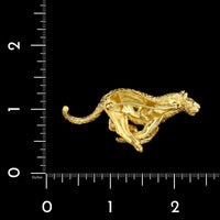 Tiffany &amp; Co. 18K Yellow Gold Estate Leopard Pin Brooch