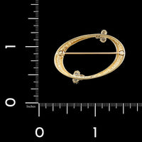 14K Yellow Gold Estate Diamond Pin