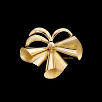 14K Yellow and Rose Gold Estate Flower Pin