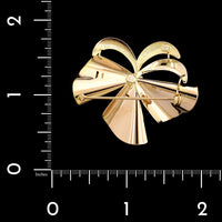 14K Yellow and Rose Gold Estate Flower Pin