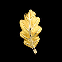 Charles Garnier 18K Yellow Gold Estate Leaf Pin