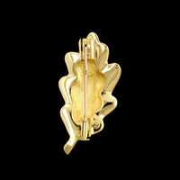 Charles Garnier 18K Yellow Gold Estate Leaf Pin
