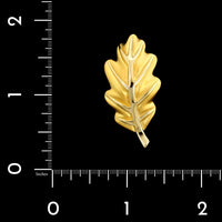 Charles Garnier 18K Yellow Gold Estate Leaf Pin